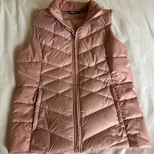 The North Face pink puffer vest